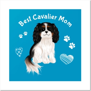 Best Tri-Colored Cavalier Mom Posters and Art